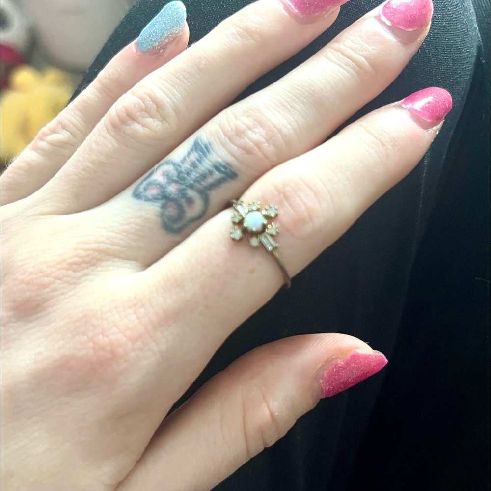 Opal Snowflake Ring - image 4